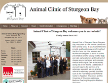 Tablet Screenshot of animalclinicofsturgeonbay.com